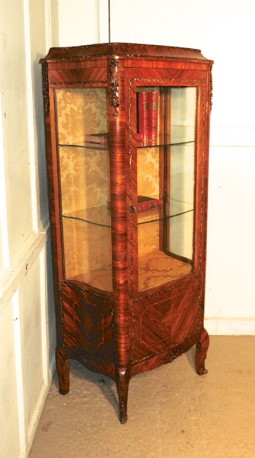 fig 1. French Inlaid and Ormolu Mounted Vitrine