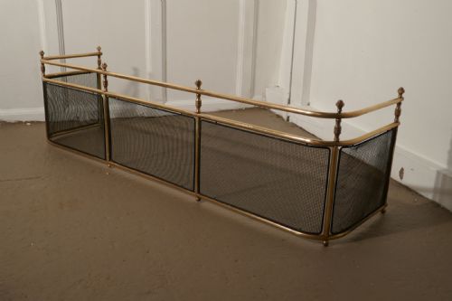 A Large Victorian Brass Club Fender