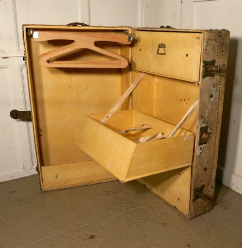 fig 4. Fitted Steamer Trunk or Cabin Wardrobe, Portmanteau in Vellum