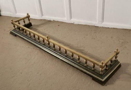 fig 2. Large Victorian Decorative Brass and Iron Fender