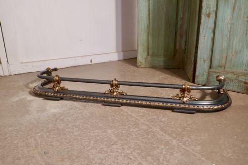 Victorian Brass and Polished Steel Fender