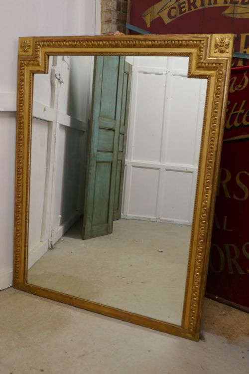 fig 1. Very Large French Gilt Over Mantle Mirror