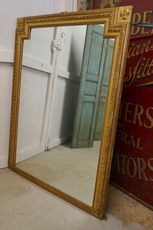 fig 2. Very Large French Gilt Over Mantle Mirror