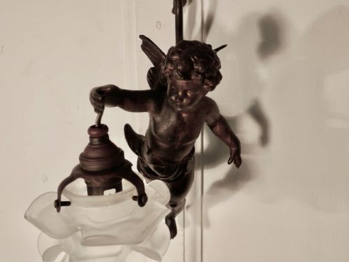 fig 4. A Pretty French Ormolu Cherub Wall Light