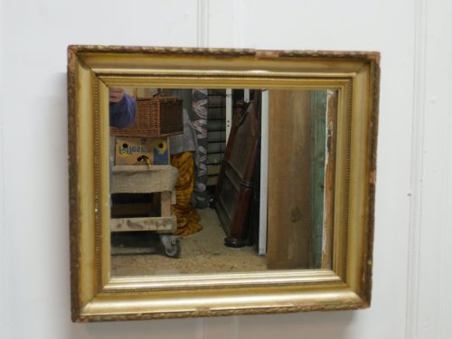 Charming 19th Century French Rectangular Gilt Mirror