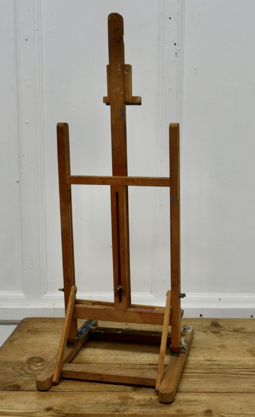fig 1. Paint Spattered Folding Table Top Easel