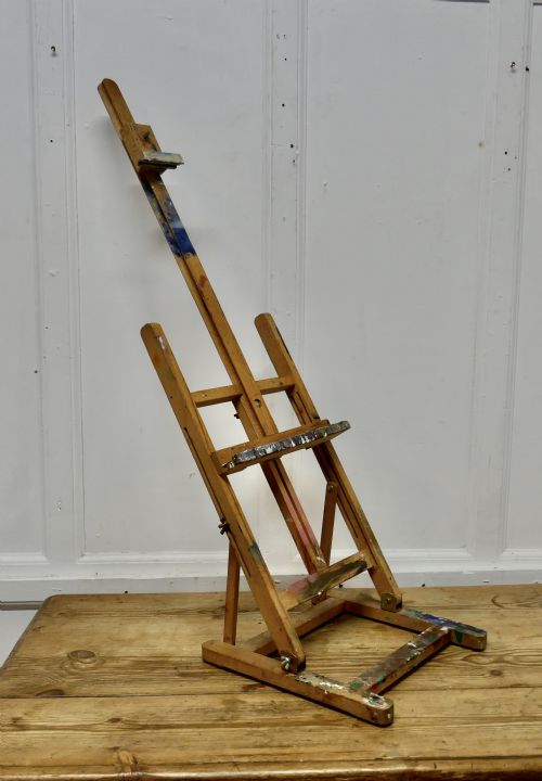 fig 4. Paint Spattered Folding Table Top Easel