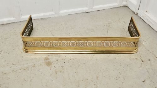 fig 1. Long Victorian Pierced Brass Fender