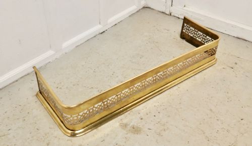 fig 2. Long Victorian Pierced Brass Fender