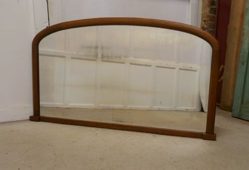 fig 1. Victorian Arched Oak Over Mantle Mirror