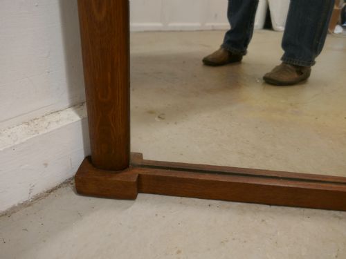 fig 4. Victorian Arched Oak Over Mantle Mirror