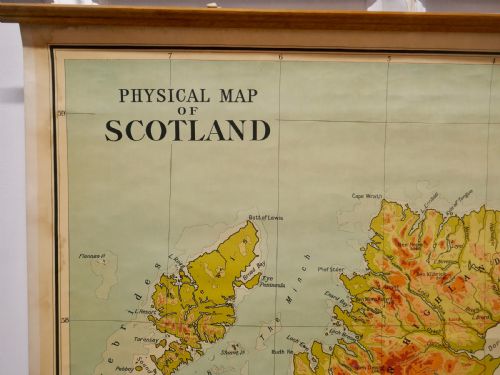 fig 1. Large University Chart “Physical Map of Scotland” by Bacon