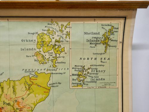 fig 2. Large University Chart “Physical Map of Scotland” by Bacon
