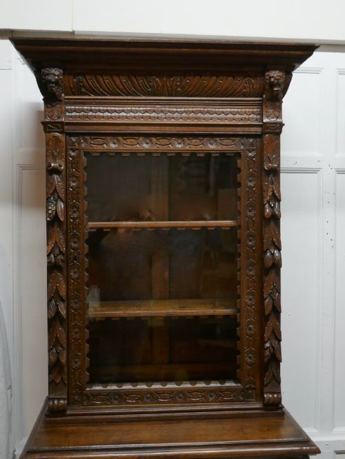 fig 4. A Pair of French Carved Gothic Oak Bookcases