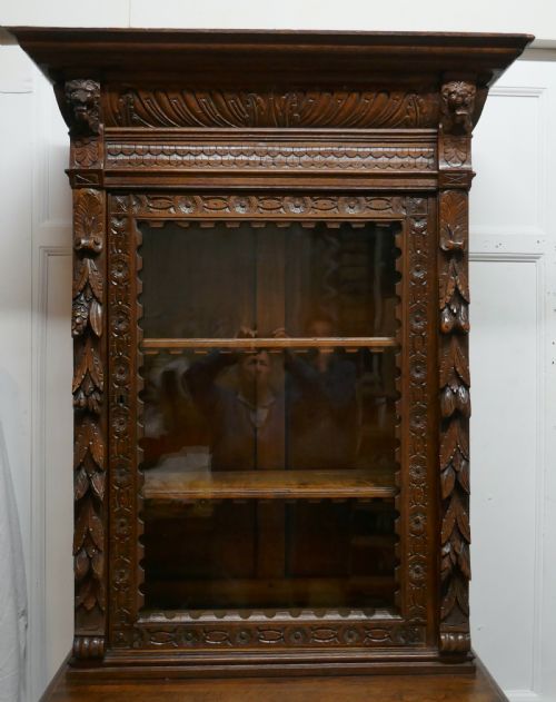 fig 5. A Pair of French Carved Gothic Oak Bookcases