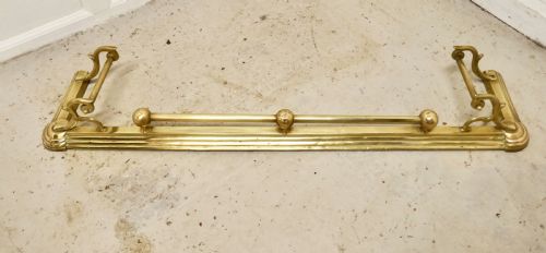 fig 1. Large Victorian Art Nouveau Brass Fender