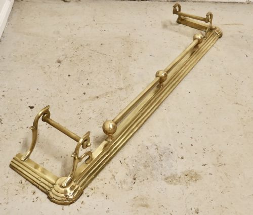 fig 2. Large Victorian Art Nouveau Brass Fender