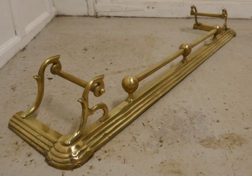fig 3. Large Victorian Art Nouveau Brass Fender