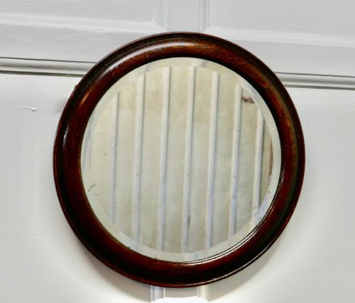 fig 2. 19th Century Round Oak Wall Mirror