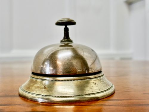 fig 1. Victorian Brass Courtesy Counter Top Bell,