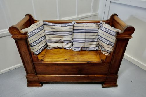 fig 2. French Walnut and Cherry Empire Style Window Seat