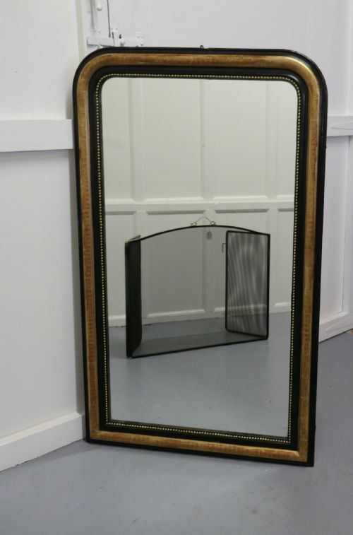fig 1. French 19th Century Black and Gold Louis Philippe Mirror