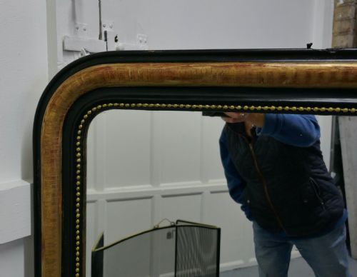 fig 3. French 19th Century Black and Gold Louis Philippe Mirror