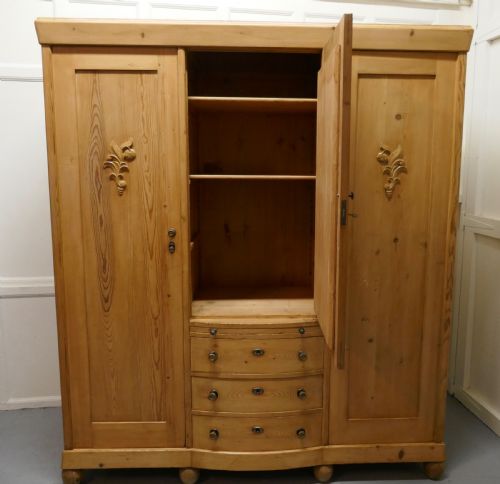 fig 1. Large Stripped Pine Wardrobe Compactum