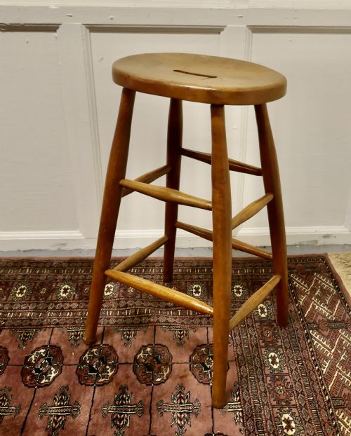 A Victorian Elm High Art Studio Stool