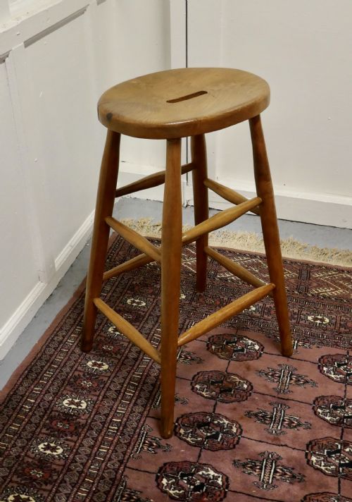 fig 2. A Victorian Elm High Art Studio Stool
