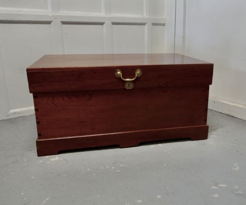 Large 19th Century Sea Chest With. Brass Handles