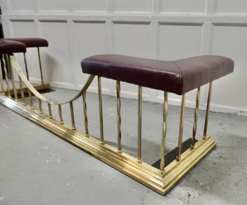 fig 2. A Superb Large Brass and Leather Club Fender