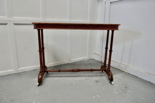 fig 2. Elegant Victorian Arts and Crafts Birch and Mahogany Side Table