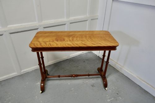 fig 3. Elegant Victorian Arts and Crafts Birch and Mahogany Side Table
