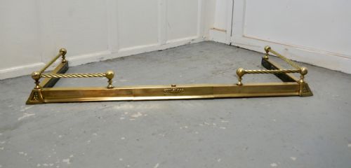 Victorian Extending Barley Twist Brass Fender