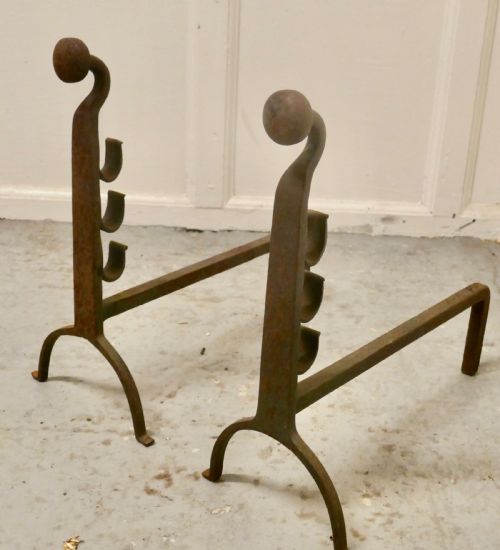 18th Century Inglenook Fire Andirons
