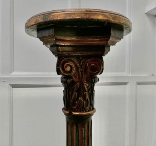 fig 2. 19th Century Italian Carved Gilt Wood Column Display Pedestal