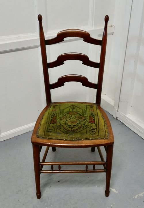 19th Century Chair with Original Carpet Seat by John Hodder