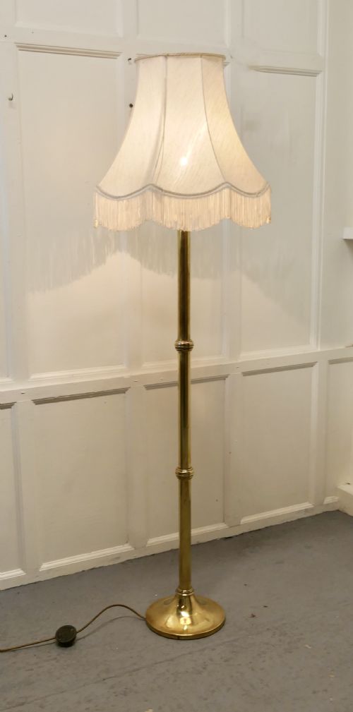 fig 1. Chunky Brass Column Floor Lamp,