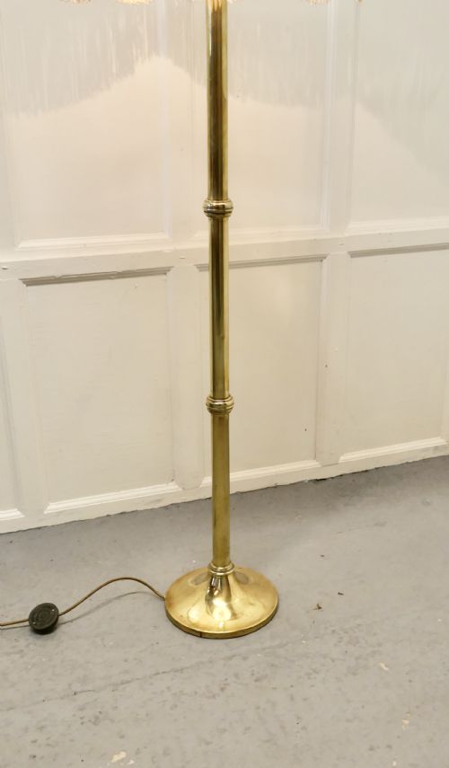 fig 2. Chunky Brass Column Floor Lamp,