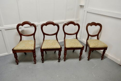 fig 2. Set of 4 Victorian Mahogany Dining Chairs