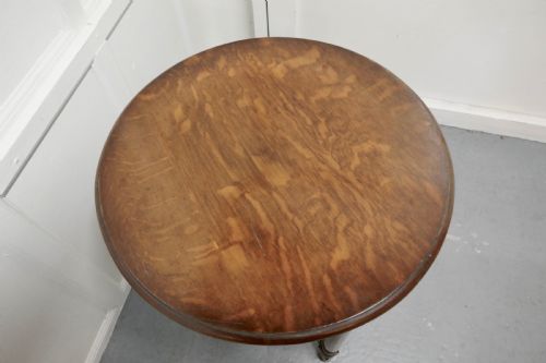 fig 3. Round Oak Occasional Table, with X Stretcher