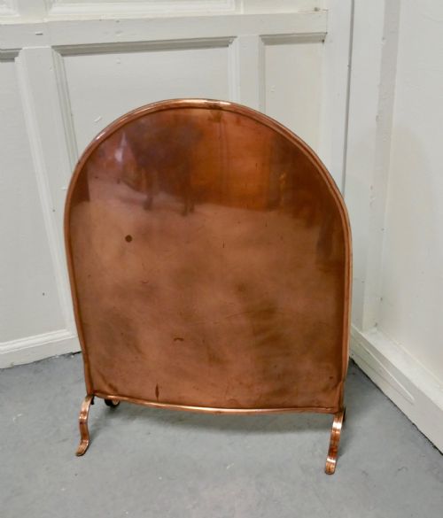 fig 1. Art Nouveau Decorative Copper Fire Screen