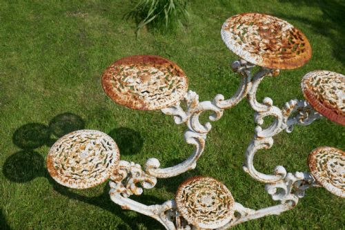 fig 3. Weathered Cast Iron 6 Branch Plant Stand.