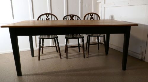 fig 1. A Good Old Rustic Pine Farmhouse Table