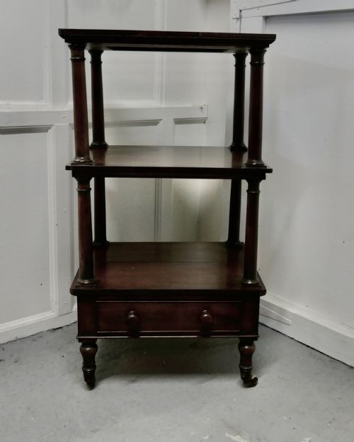 Three Tier Regency Rosewood Whatnot with Drawer