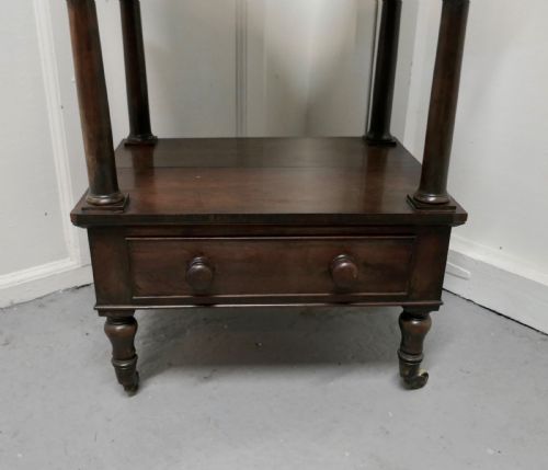 fig 1. Three Tier Regency Rosewood Whatnot with Drawer