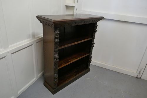 fig 4. Victorian Green Man Gothic Open Bookcase.