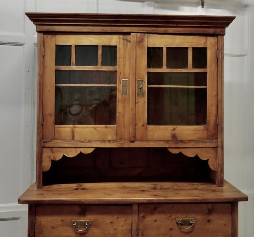 fig 3. 19th Century French Pine Farmhouse Kitchen Glazed Dresser