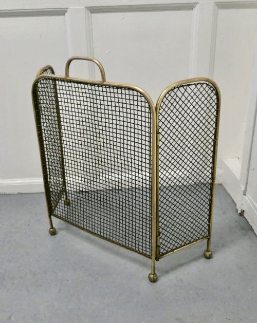 fig 2. 19th Century Folding Brass Fire Guard